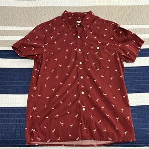 American Eagle - flamingo polo - dark red - never worn - small - flex fit